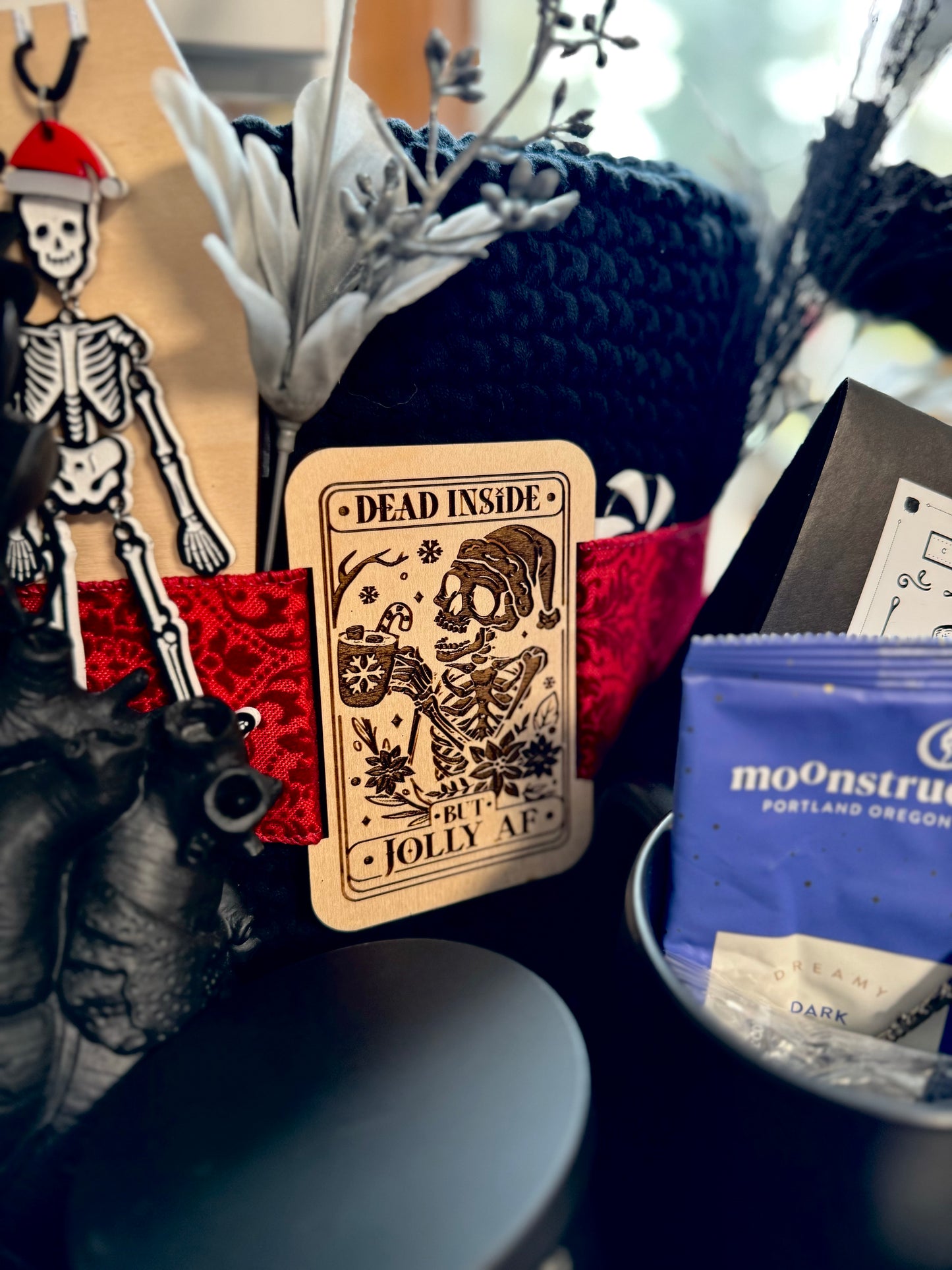 Dark Christmas Gift Basket | Goth Christmas Basket | Merry Krampus