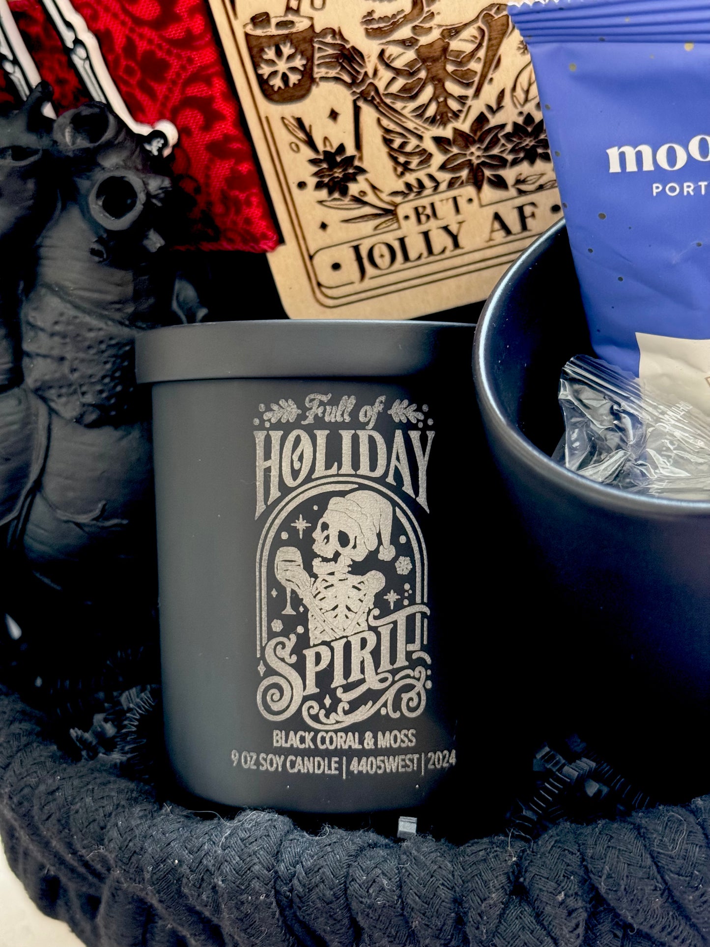 Dark Christmas Gift Basket | Goth Christmas Basket | Merry Krampus