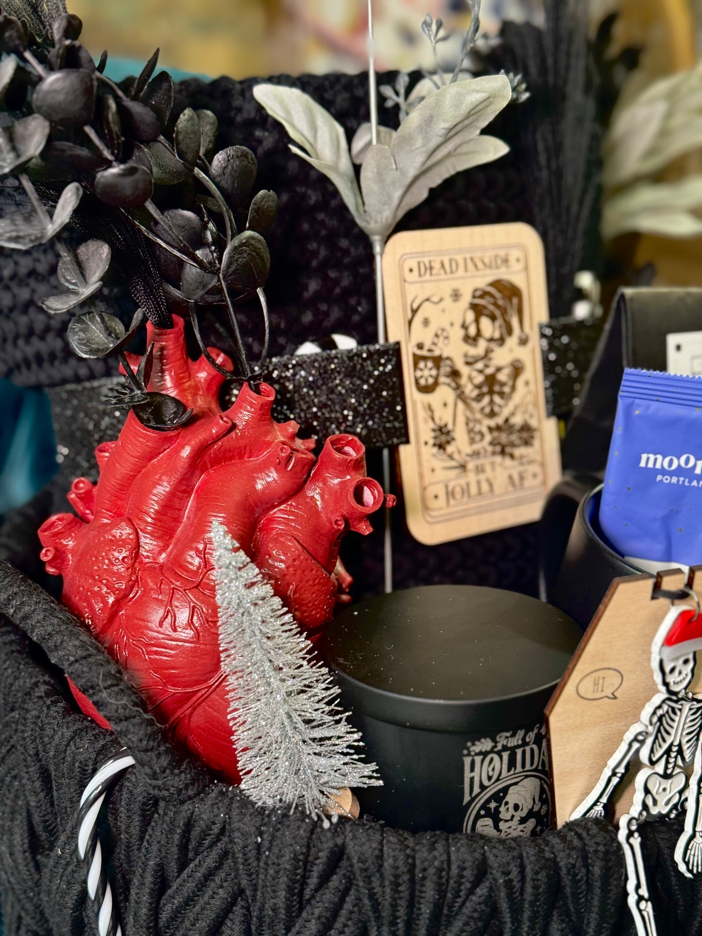 Dark Christmas Gift Basket | Goth Christmas Basket | Merry Krampus