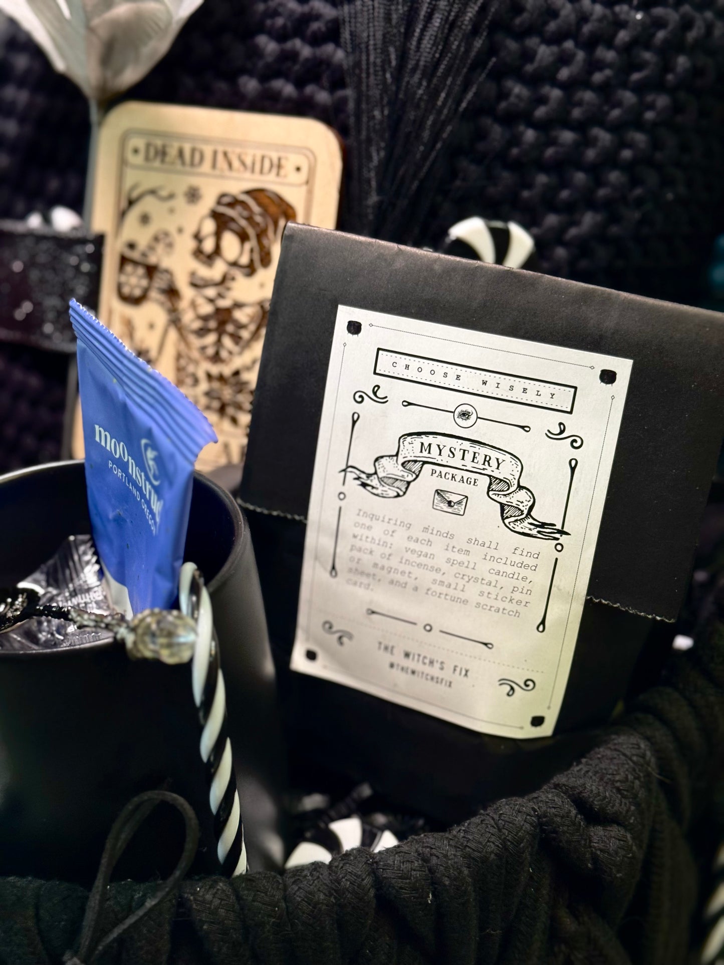 Dark Christmas Gift Basket | Goth Christmas Basket | Merry Krampus