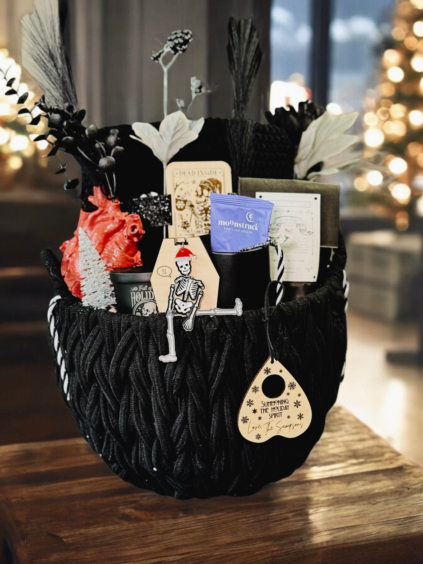 Dark Christmas Gift Basket | Goth Christmas Basket | Merry Krampus