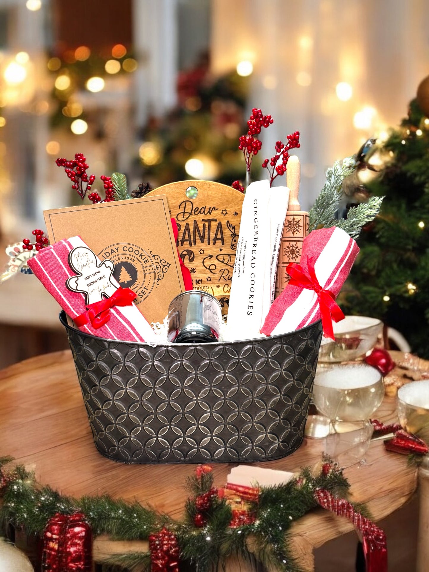 Holiday Baking Basket | Christmas Cookies Baking Basket | Mom/Dad & Me Baking Cookies