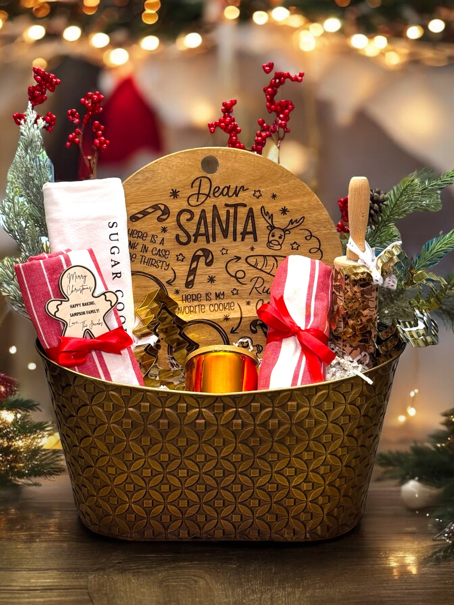 Holiday Baking Basket | Christmas Cookies Baking Basket | Mom/Dad & Me Baking Cookies