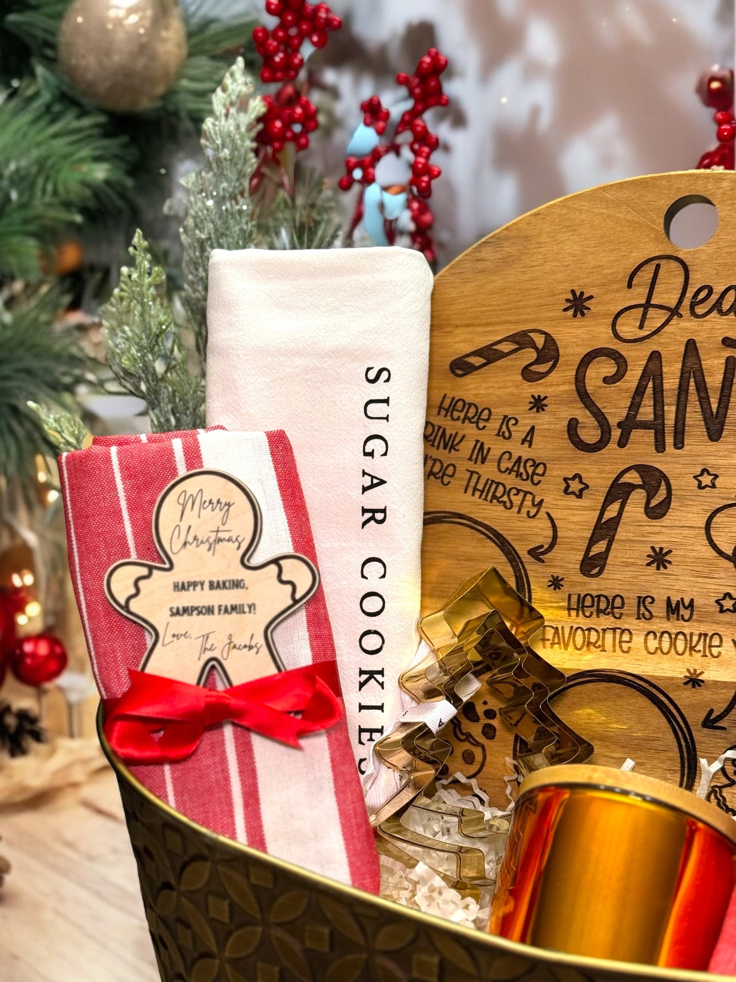 Holiday Baking Basket | Christmas Cookies Baking Basket | Mom/Dad & Me Baking Cookies