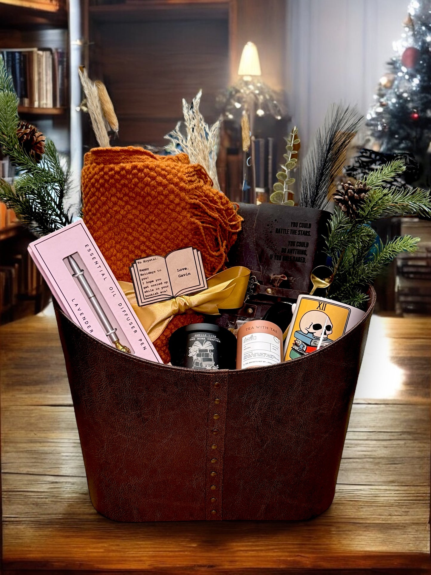 The Reader Gift Basket | Bookish Gift Basket | Cozy Journaling Basket