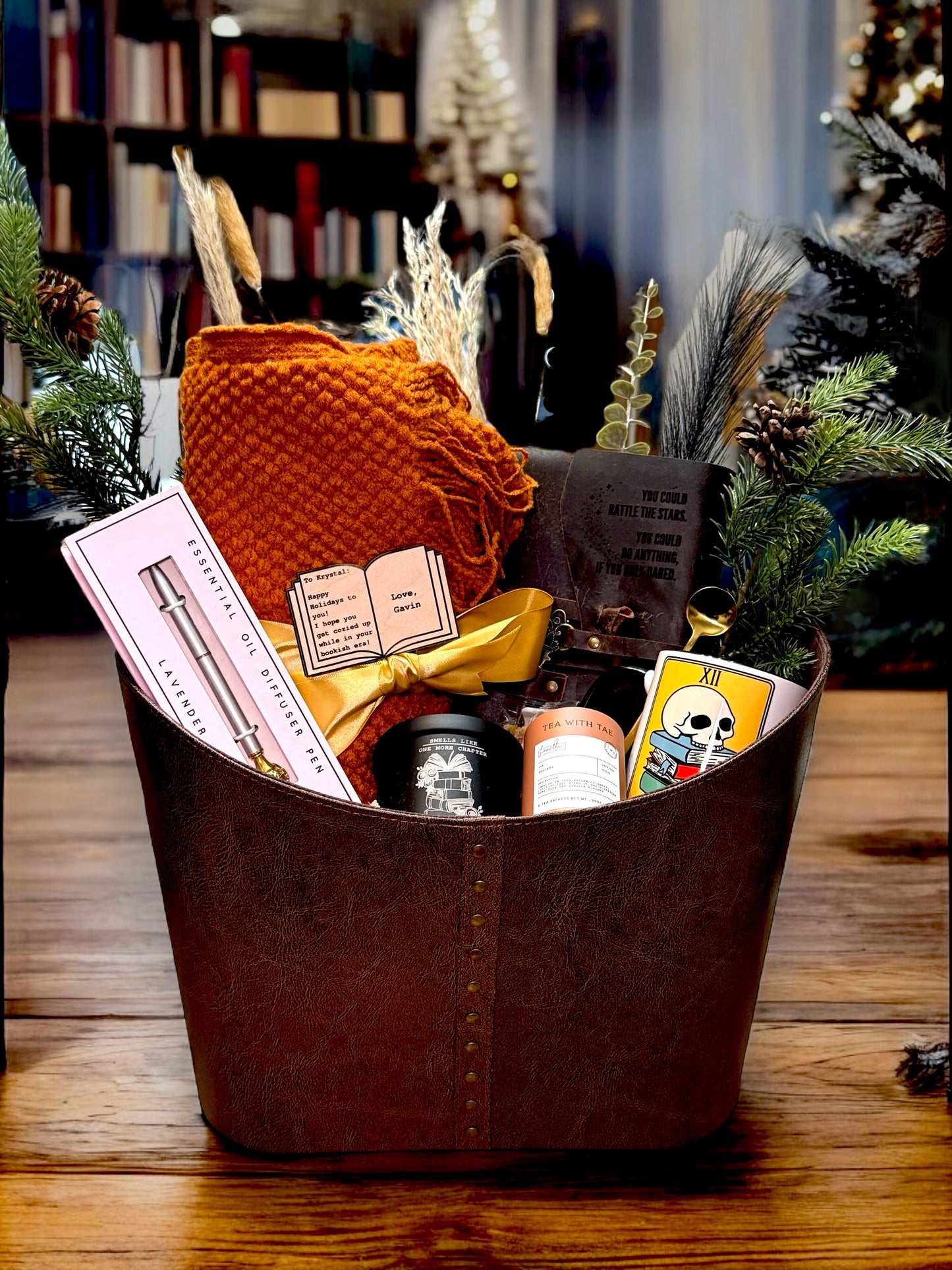 The Reader Gift Basket | Bookish Gift Basket | Cozy Journaling Basket