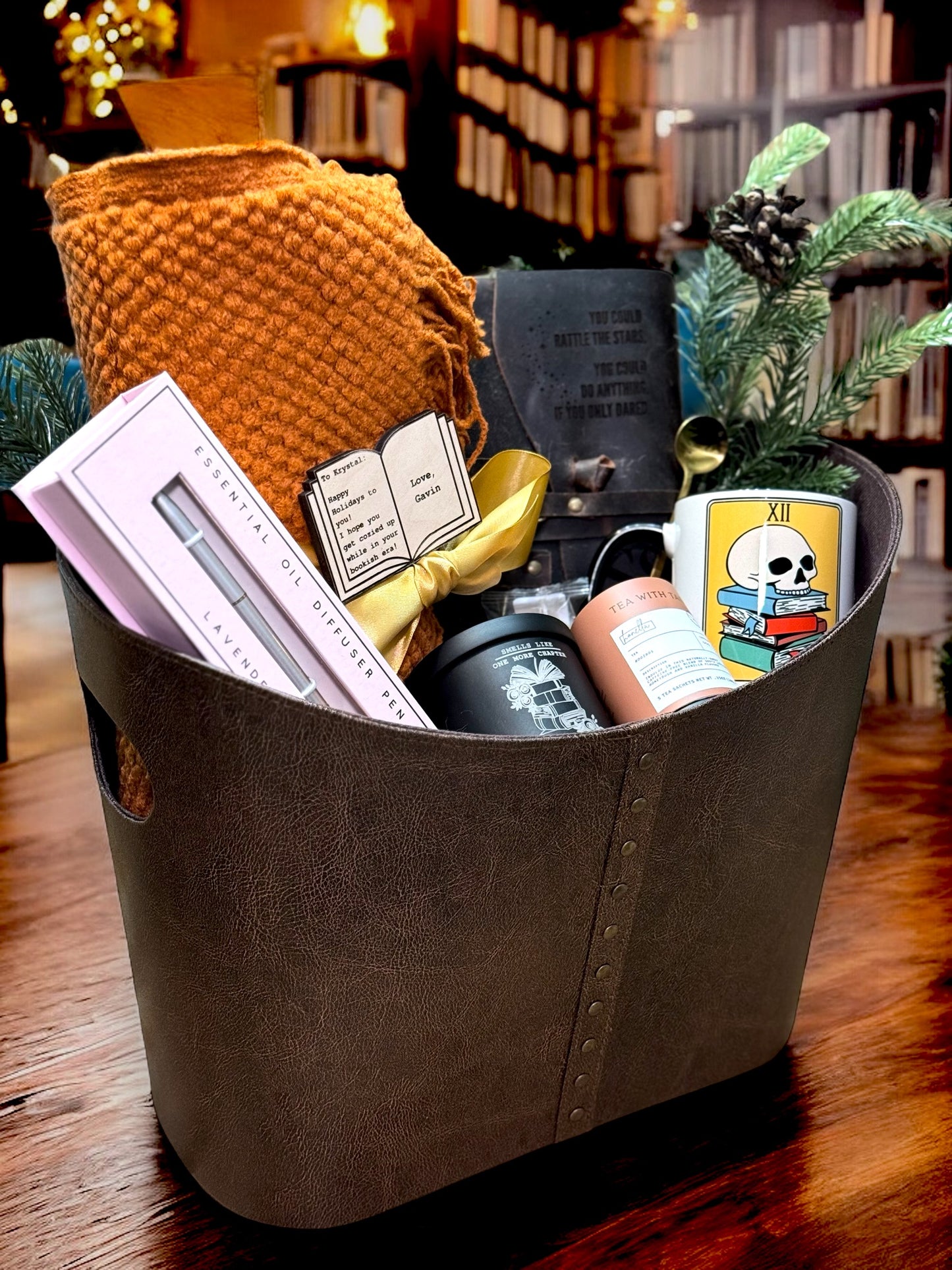 The Reader Gift Basket | Bookish Gift Basket | Cozy Journaling Basket