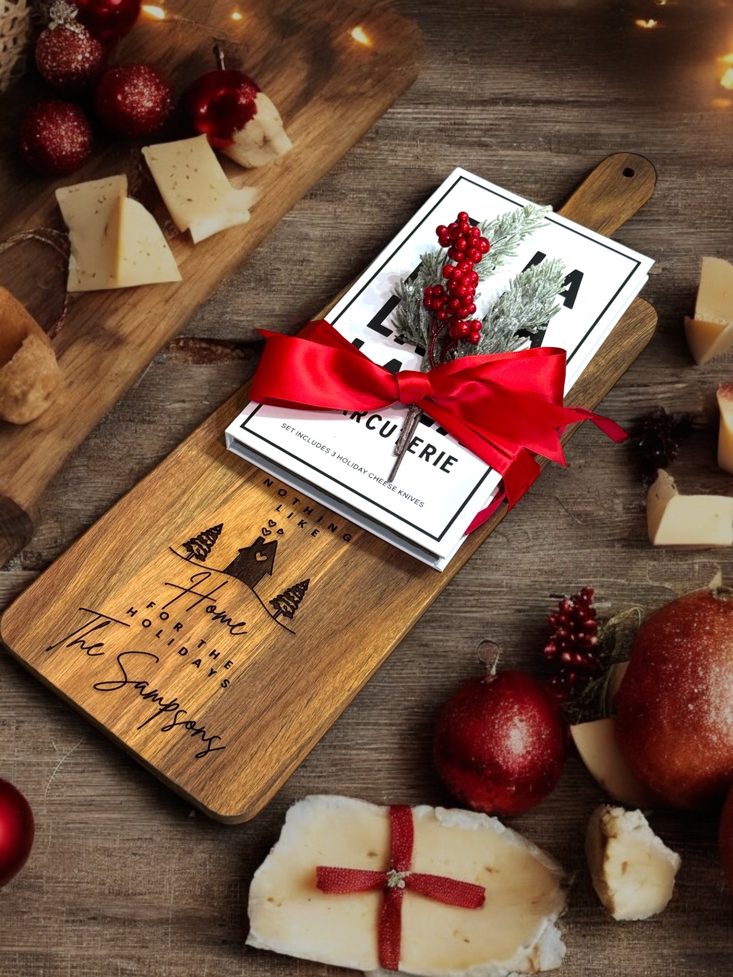 Holiday Charcuterie Board & Knives Set | Home for the Holidays Charcuterie
