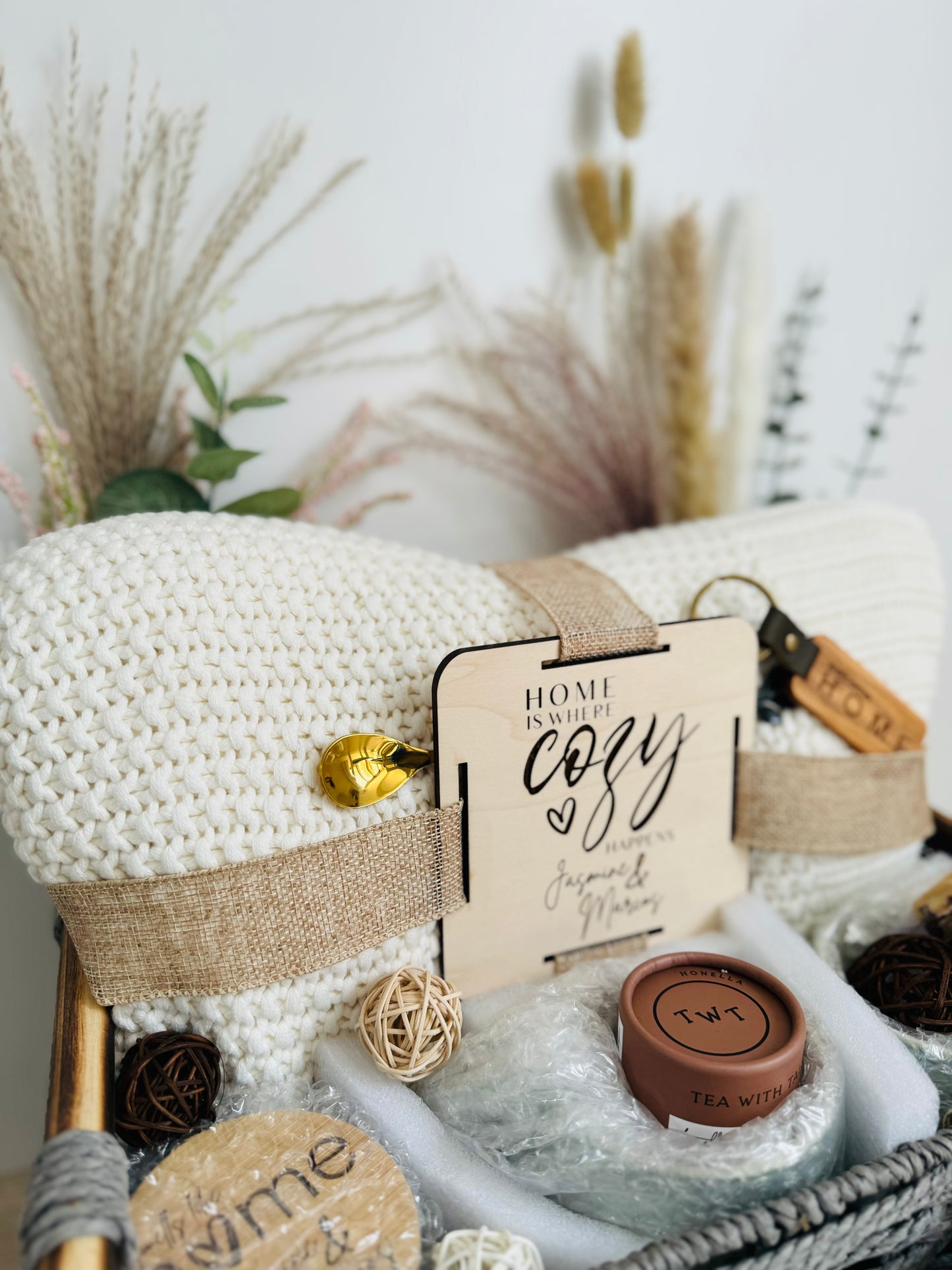 Mid-Size Cozy Basket| Realtor Gift Basket | Welcome Home Gift Basket | Realtor Closing Gift