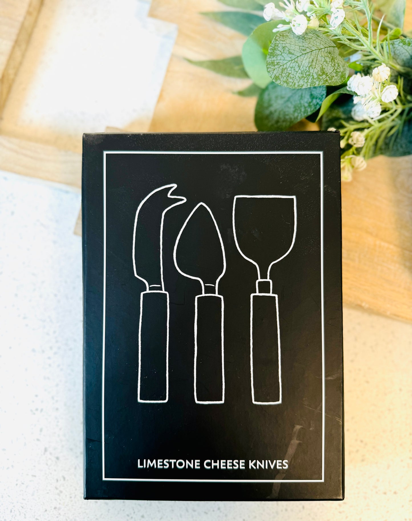 Black Charcuterie Board & Knives Set | Closing Gift | Realtor Closing Gift Set | Charcuterie Gift Set