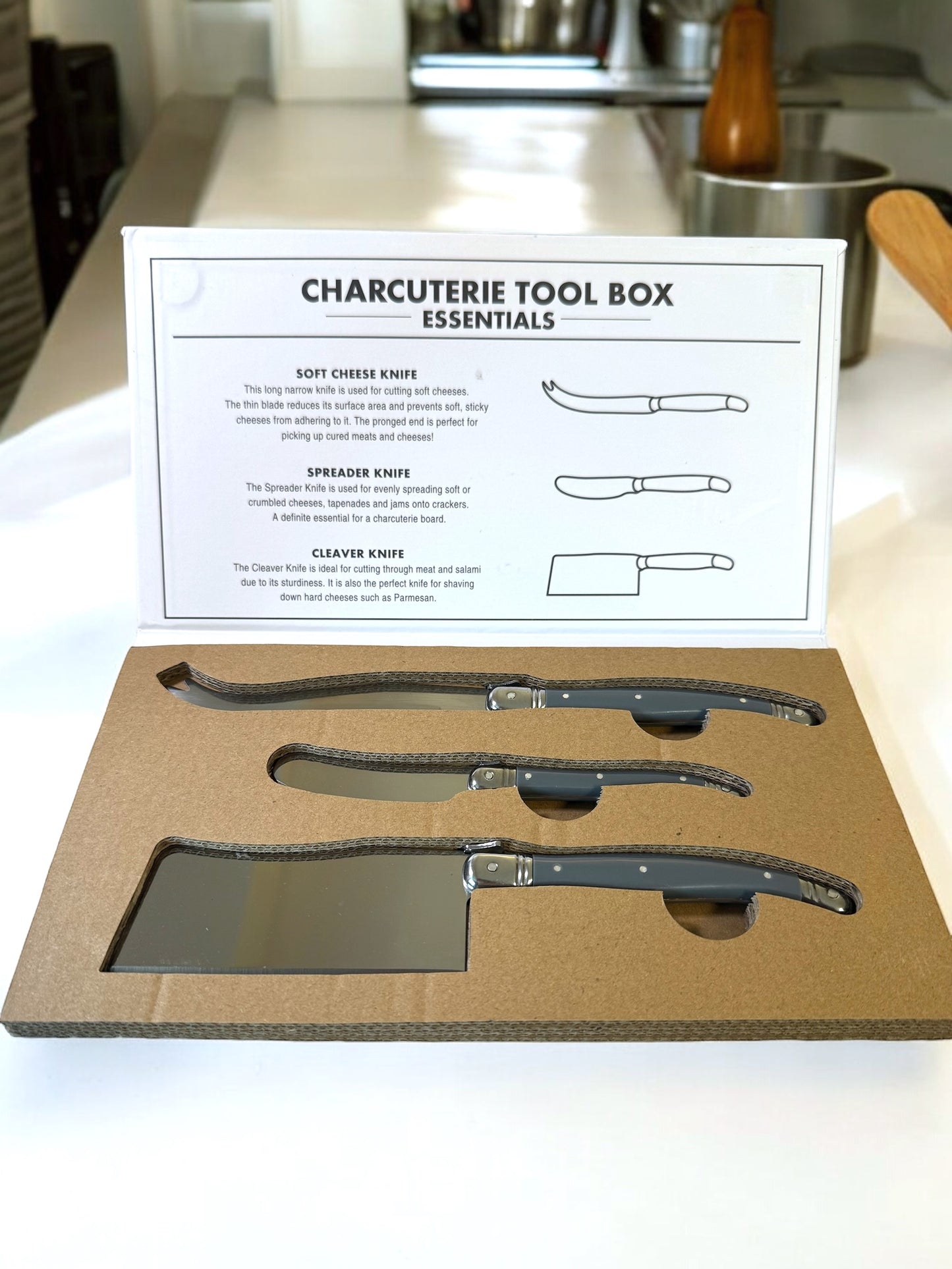 Black Charcuterie Board & Knives Set | Closing Gift | Realtor Closing Gift Set | Charcuterie Gift Set