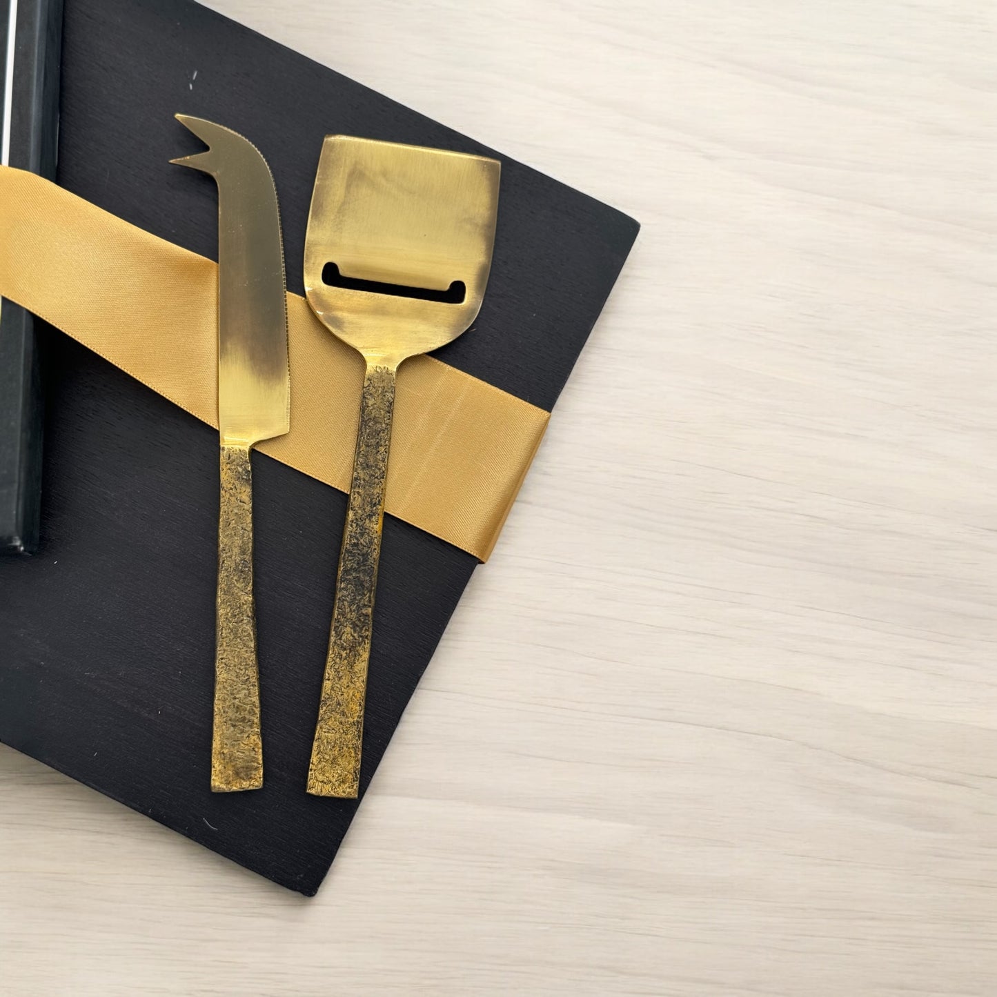 Black Charcuterie Board & Knives Set | Closing Gift | Realtor Closing Gift Set | Charcuterie Gift Set