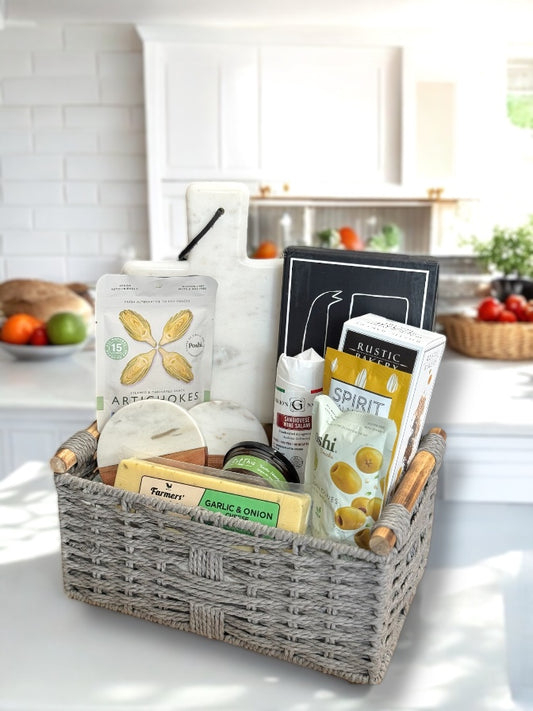 Custom Small Charcuterie Closing Gift Basket | Realtor Closing Basket | Housewarming Charcuterie Basket