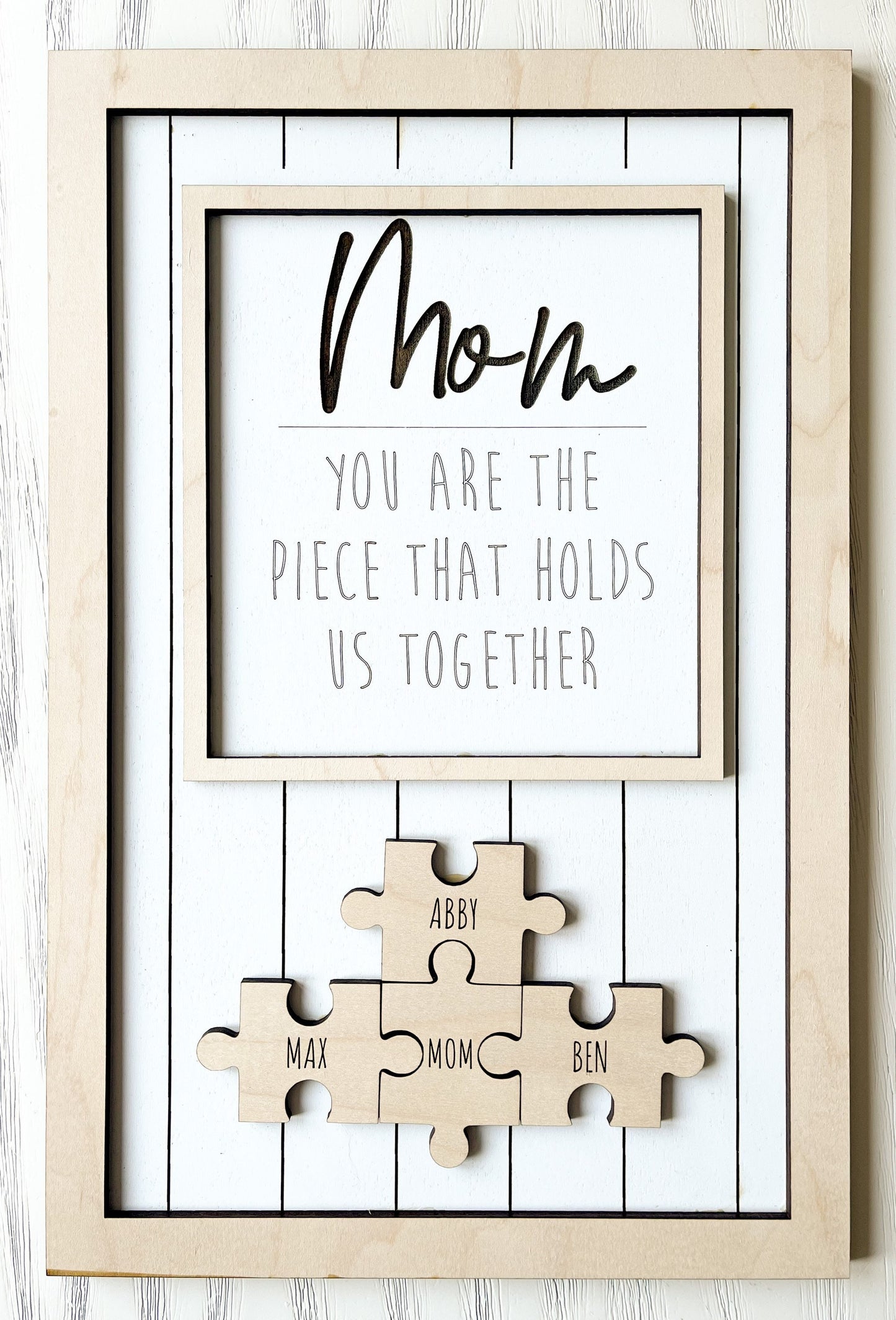 Mom Puzzle Piece Sign | Mother’s Day Sign | Mom Gift