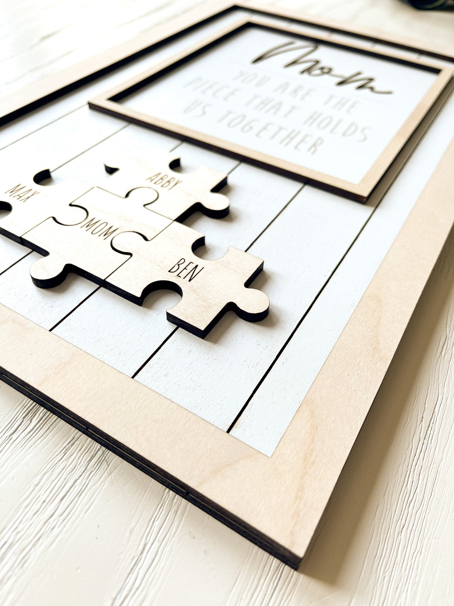 Mom Puzzle Piece Sign | Mother’s Day Sign | Mom Gift