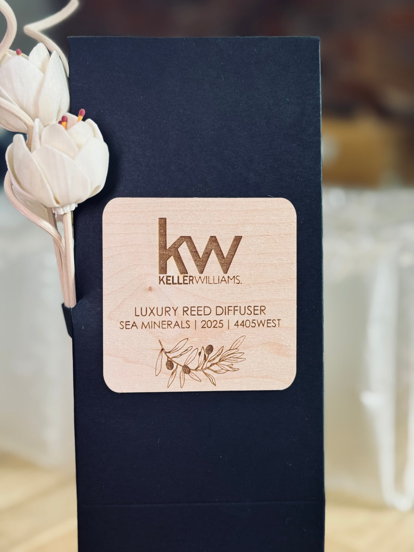 Custom Scented Reed Diffuser & Candle | Closing Gift | Personalized Reed Diffuser | Engraved Candle
