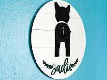 Load image into Gallery viewer, Dog Butt Leash Hook, Personalized, Hanging, Wood

