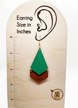 Load image into Gallery viewer, Modern Wood Dangle Drop Earrings
