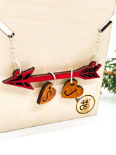 Load image into Gallery viewer, Cupid&#39;s Arrow &amp; Initial Charm Necklace
