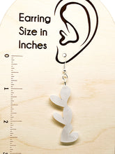 Load image into Gallery viewer, Cuuuute White Heart Stack Drop Dangle Earrings, Acrylic
