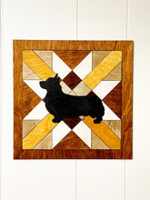 Load image into Gallery viewer, Corgi Silhouette | Wooden Quilt | Hanging Sign

