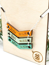 Load image into Gallery viewer, Chevron Name &amp; Special Date Necklace
