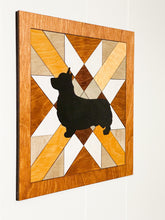 Load image into Gallery viewer, Corgi Silhouette | Wooden Quilt | Hanging Sign
