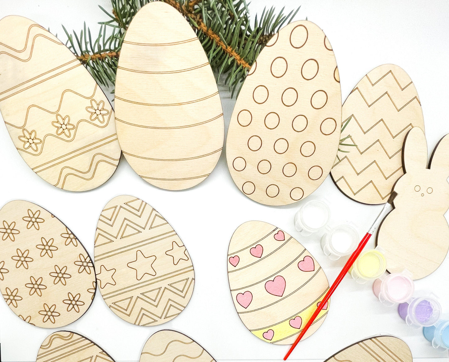 DIY Wooden Easter Egg Painting Kit