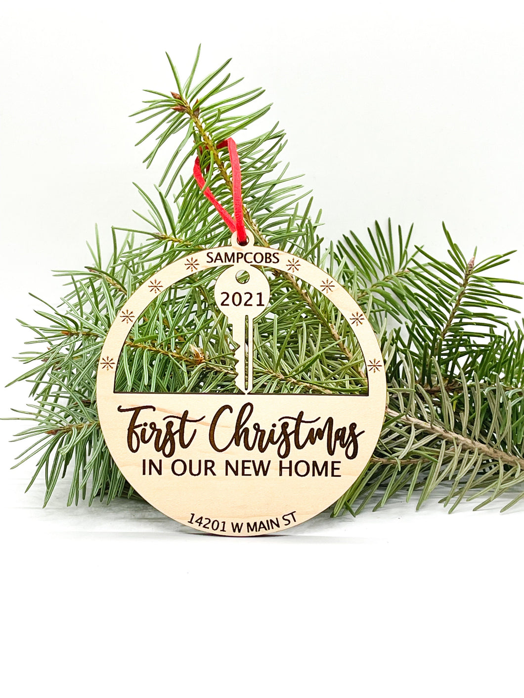 First Christmas in Our Home 2021 Ornament | Personalized Christmas Ornament | New Home Gift | Realtor Ornament Gift