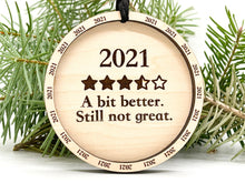 Load image into Gallery viewer, 2021 3.5 Stars Holiday Christmas Ornament
