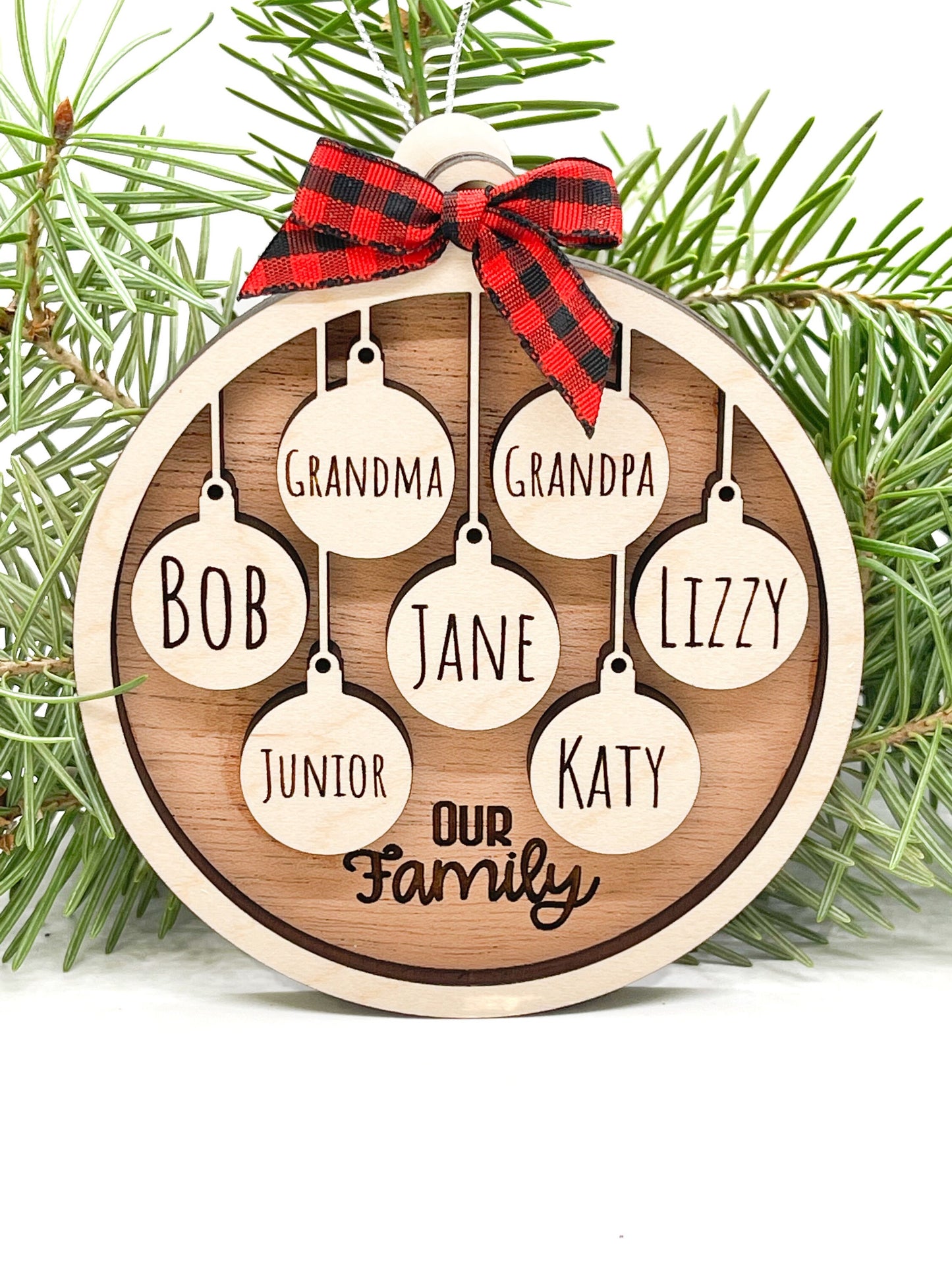 Our Family Ornament | Exotic & Rare Pets | Grandchildren Ornament | Personalized Christmas Ornament | Spanish Option
