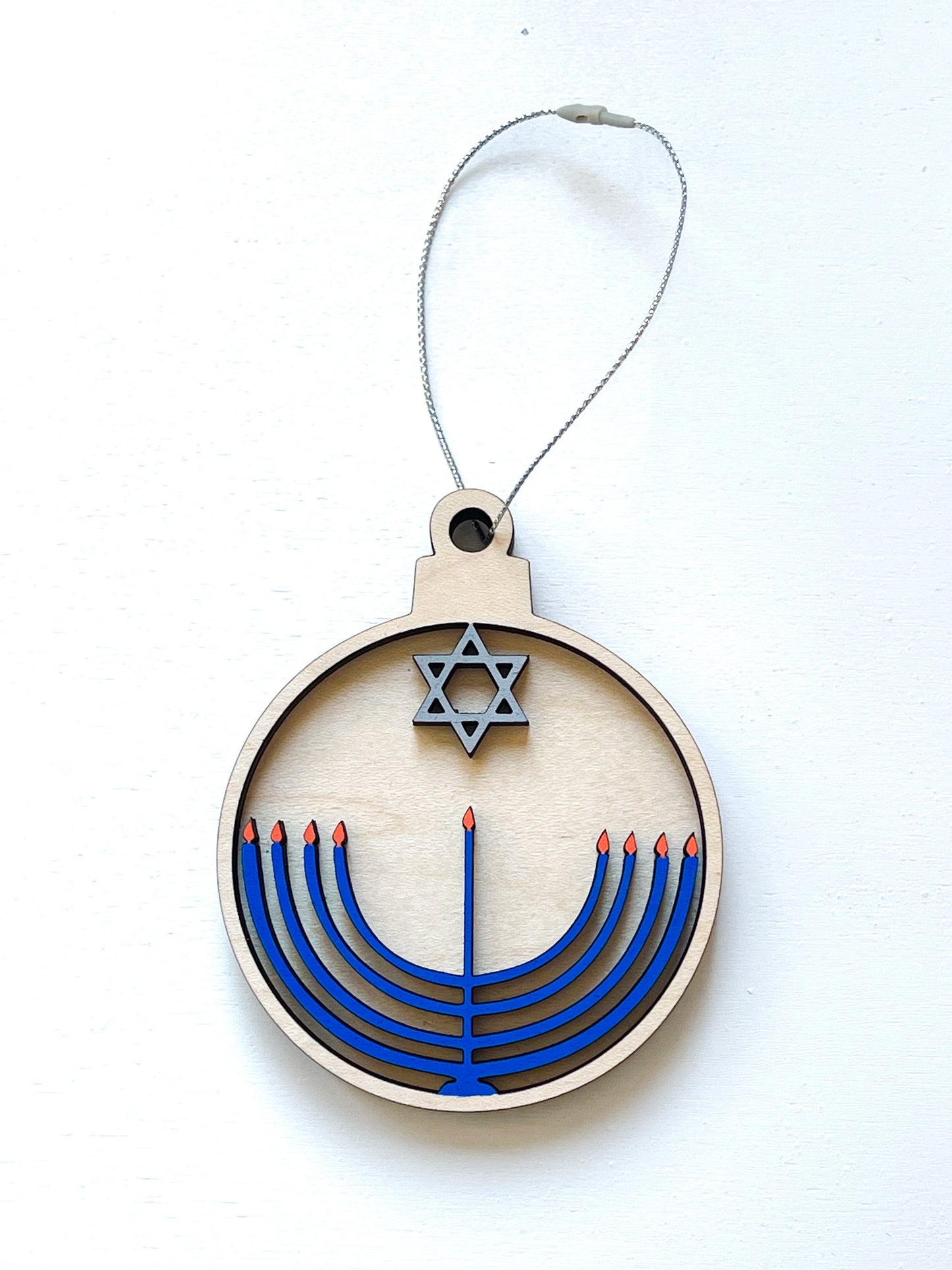Hanukkah Menorah Ornament | Jewish Ornament | Chanukah Gift