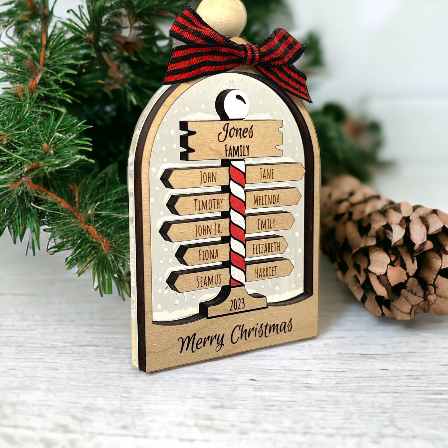 Custom Name North Pole Ornament | Custom Christmas Ornament | North Pole Names
